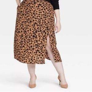 Ava & Viv plus size side slit skirt